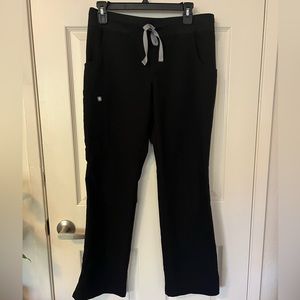 Figs Kade Cargo Scrub Pants - Black - S